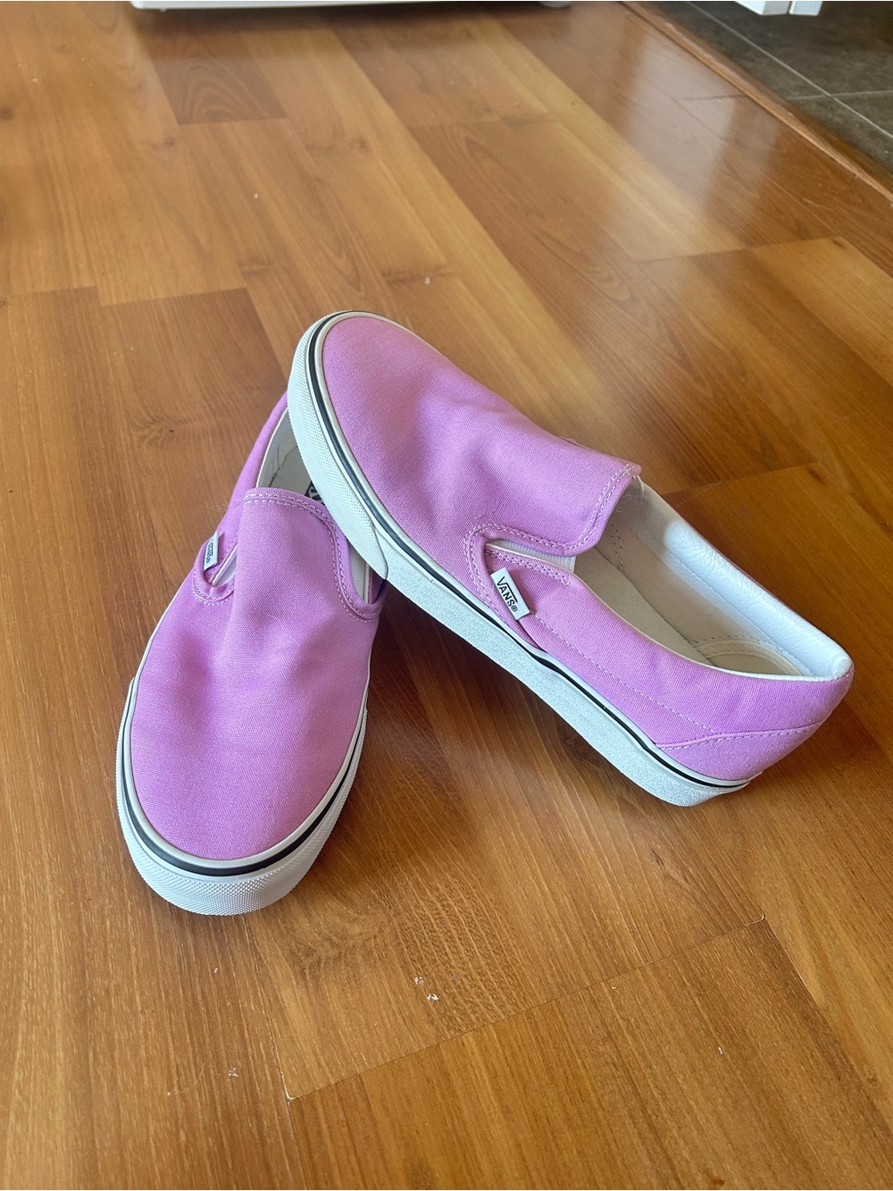 Vans Slip-On Canvas Shoes in Light Pink